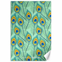 Lovely-peacock-feather-pattern-with-flat-design Canvas 20  X 30  by uniart180623