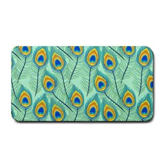 Lovely-peacock-feather-pattern-with-flat-design Medium Bar Mat by uniart180623