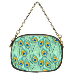 Lovely-peacock-feather-pattern-with-flat-design Chain Purse (two Sides) by uniart180623