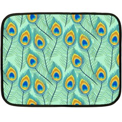 Lovely-peacock-feather-pattern-with-flat-design Fleece Blanket (mini) by uniart180623