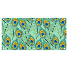 Lovely-peacock-feather-pattern-with-flat-design Banner And Sign 4  X 2  by uniart180623