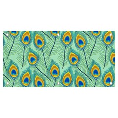 Lovely-peacock-feather-pattern-with-flat-design Banner And Sign 6  X 3  by uniart180623