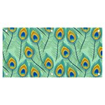 Lovely-peacock-feather-pattern-with-flat-design Banner and Sign 6  x 3  Front