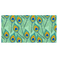 Lovely-peacock-feather-pattern-with-flat-design Banner And Sign 8  X 4  by uniart180623