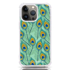 Lovely-peacock-feather-pattern-with-flat-design Iphone 13 Pro Tpu Uv Print Case by uniart180623