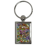 Graffiti-word-seamless-pattern Key Chain (Rectangle) Front