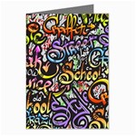 Graffiti-word-seamless-pattern Greeting Cards (Pkg of 8) Left