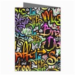 Graffiti-word-seamless-pattern Greeting Cards (Pkg of 8) Right