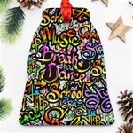 Graffiti-word-seamless-pattern Bell Ornament (Two Sides) Front