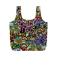 Graffiti-word-seamless-pattern Full Print Recycle Bag (m) by uniart180623