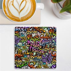 Graffiti-word-seamless-pattern Uv Print Square Tile Coaster  by uniart180623