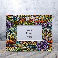 Graffiti-word-seamless-pattern White Tabletop Photo Frame 4 x6  by uniart180623