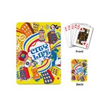 Colorful-city-life-horizontal-seamless-pattern-urban-city Playing Cards Single Design (Mini) Back