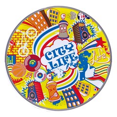 Colorful-city-life-horizontal-seamless-pattern-urban-city Wireless Fast Charger(white) by uniart180623