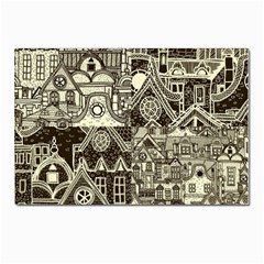 Four-hand-drawn-city-patterns Postcard 4 x 6  (pkg Of 10) by uniart180623