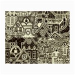 Four-hand-drawn-city-patterns Small Glasses Cloth Front