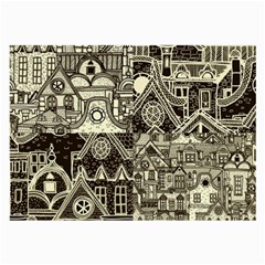 Four-hand-drawn-city-patterns Large Glasses Cloth by uniart180623