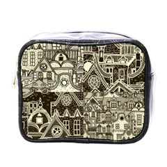 Four-hand-drawn-city-patterns Mini Toiletries Bag (one Side) by uniart180623