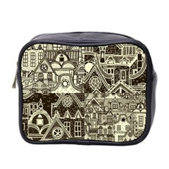 Four-hand-drawn-city-patterns Mini Toiletries Bag (two Sides) by uniart180623