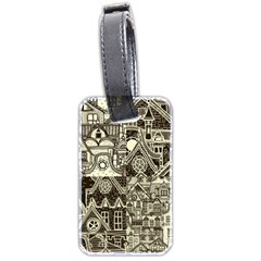 Four-hand-drawn-city-patterns Luggage Tag (two Sides) by uniart180623