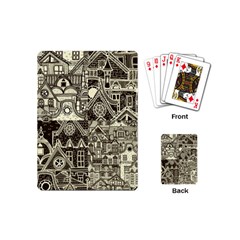 Four-hand-drawn-city-patterns Playing Cards Single Design (mini) by uniart180623