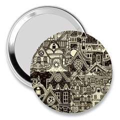 Four-hand-drawn-city-patterns 3  Handbag Mirrors by uniart180623