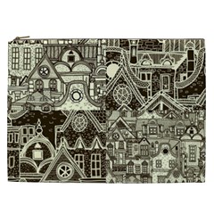 Four-hand-drawn-city-patterns Cosmetic Bag (xxl) by uniart180623