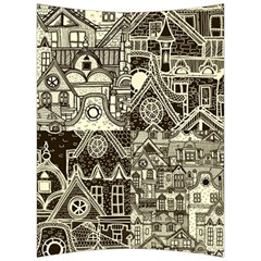 Four-hand-drawn-city-patterns Back Support Cushion by uniart180623