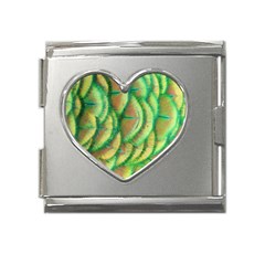 Beautiful-peacock Mega Link Heart Italian Charm (18mm) by uniart180623