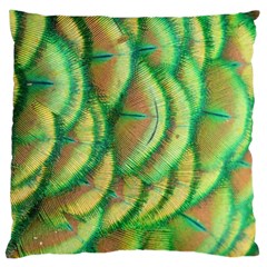 Beautiful-peacock Standard Premium Plush Fleece Cushion Case (one Side) by uniart180623