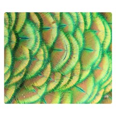 Beautiful-peacock Two Sides Premium Plush Fleece Blanket (small) by uniart180623