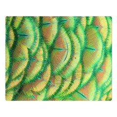 Beautiful-peacock Two Sides Premium Plush Fleece Blanket (large) by uniart180623