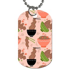 Japanese Street Food  Soba Noodle In Bowls Dog Tag (one Side) by uniart180623