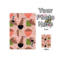 Japanese Street Food  Soba Noodle In Bowls Playing Cards 54 Designs (mini) by uniart180623