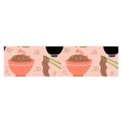 Japanese Street Food  Soba Noodle In Bowls Oblong Satin Scarf (16  X 60 ) by uniart180623