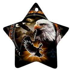 Eagle Dreamcatcher Art Bird Native American Ornament (star) by uniart180623