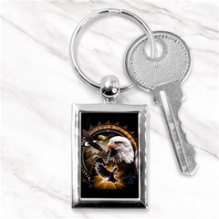 Eagle Dreamcatcher Art Bird Native American Key Chain (rectangle) by uniart180623