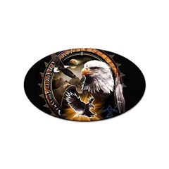 Eagle Dreamcatcher Art Bird Native American Sticker (oval) by uniart180623