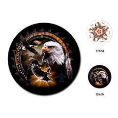 Eagle Dreamcatcher Art Bird Native American Playing Cards Single Design (round) by uniart180623