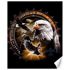 Eagle Dreamcatcher Art Bird Native American Canvas 16  X 20  by uniart180623