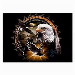 Eagle Dreamcatcher Art Bird Native American Large Glasses Cloth by uniart180623