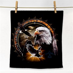 Eagle Dreamcatcher Art Bird Native American Face Towel by uniart180623