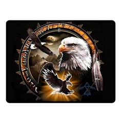 Eagle Dreamcatcher Art Bird Native American Fleece Blanket (small) by uniart180623