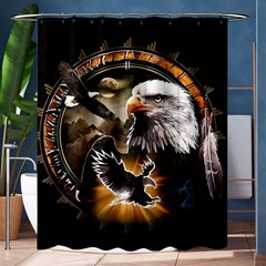 Eagle Dreamcatcher Art Bird Native American Shower Curtain 60  X 72  (medium)  by uniart180623