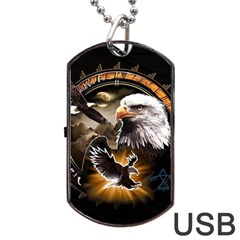 Eagle Dreamcatcher Art Bird Native American Dog Tag Usb Flash (one Side) by uniart180623