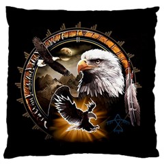 Eagle Dreamcatcher Art Bird Native American Standard Premium Plush Fleece Cushion Case (one Side) by uniart180623