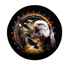 Eagle Dreamcatcher Art Bird Native American Mini Round Pill Box by uniart180623