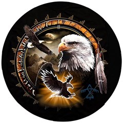 Eagle Dreamcatcher Art Bird Native American Wooden Puzzle Round by uniart180623