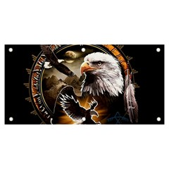 Eagle Dreamcatcher Art Bird Native American Banner And Sign 6  X 3  by uniart180623