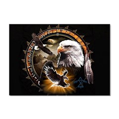 Eagle Dreamcatcher Art Bird Native American Crystal Sticker (a4) by uniart180623